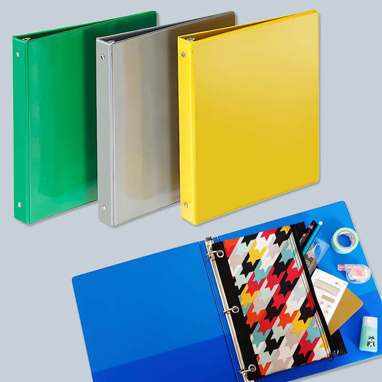 Ring binders are large folders to container file folders or hole punched papers.